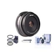 Adorama Meike 28mm f/2.8 Lens for Fujifilm X, Black With Free Accessory Bundle 19610003 A