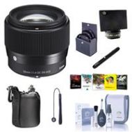 Adorama Sigma 56mm f/1.4 DC DN Contemporary Lens for Micro Four Thirds W/FREE Pc ACC Kit 351963 A