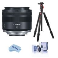 Adorama Canon RF 35mm f/1.8 Macro IS STM Lens with Tripod Bundle 2973C002 T