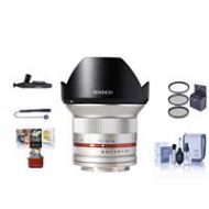 Adorama Rokinon 12mm F/2.0 Ultra WA Lens for Sony E Mount Silver W/Free Mac Acc Bundle RK12M-E-SIL MA