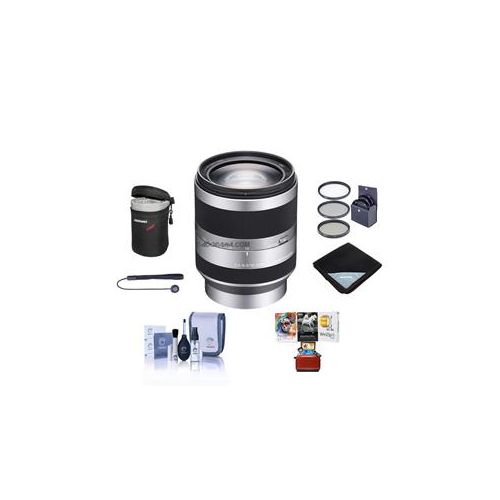  Adorama Sony 18-200mm f/3.5-6.3 OSS E-Mount Lens Silver w/Free Mac ACC Bundle SEL18200 AM