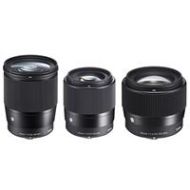 Adorama Sigma Bundle W/16mm, 30mm, and 56mm f/1.4 DC DN Contemporary Lenses F/Canon EF-M 402971 30 56