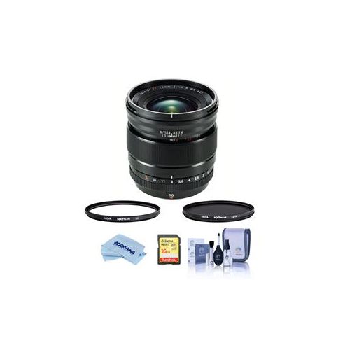  Adorama Fujifilm XF 16mm F1.4 R WR Lens W/Hoya 67mm HMC UV / CPL Filter /16 GB Card 16463670 F