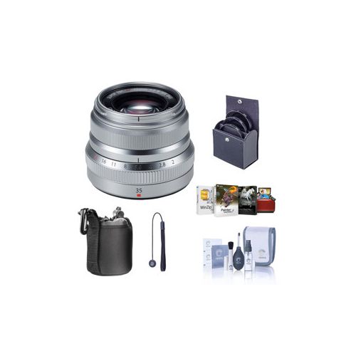  Adorama Fujifilm XF 35mm F/2 R WR Lens, Silver With Free Mac Accessory Bundle 16481880 AM