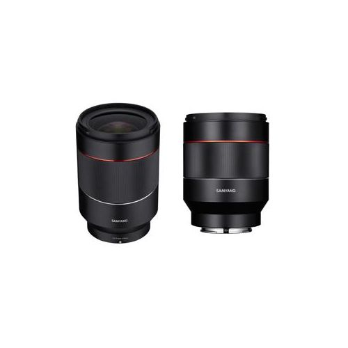  Adorama Samyang 35mm f/1.4 AF Lens With AF 50mm f/1.4-16 FE Lens for Sony E-Mount SYIO3514-E 50