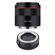 Adorama Samyang 45mm f/1.8 AF Ultra Compact Lens for Sony E Mount W/Samyang Lens Station SYIO45AF-LS