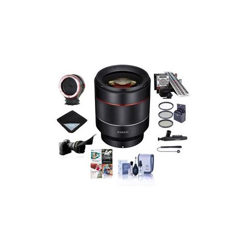  Adorama Rokinon Auto Focus 50mm f/1.4-16 FE Lens for Sony E-Mount W/Premium Acc Bundle IO50AF-E B