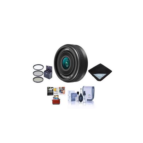  Adorama Panasonic Lumix G 14mm f/2.5 II Aspherical Lens for Micro 4/3 W/Accessory Bundle H-H014AK AM