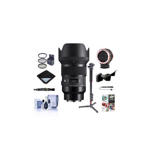  Adorama Sigma 50mm f/1.4 DG HSM ART Lens for Sony E-mount Cameras Black W/Pro Acc Kit 311965 B