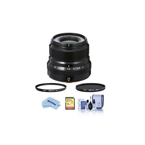  Adorama Fujifilm XF 23mm (35mm) F/2R WR Lens Black W/Hoya 43mm HMC UV/CPL Filter /16GB 16523169 F