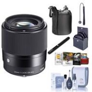 Adorama Sigma 30mm f/1.4 DC DN Contemp Lens for Canon EF-M mount Cameras W/Free ACC KIT 302971 AM