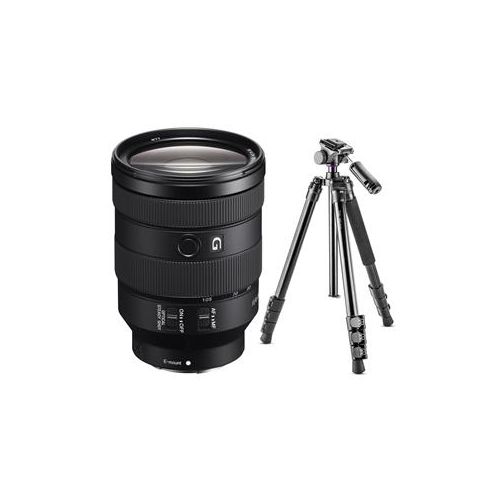  Adorama Sony FE 24-105mm f/4 G OSS E-Mount Lens With Vanguard 264AB-100 Tripod SEL24105G/2 T