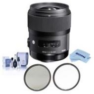 Adorama Sigma 35mm f/1.4 DG HSM ART Lens for Leica L-Mount - With Haida Filter Kit 340969 F