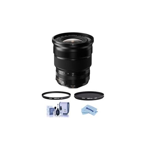  Adorama Fujifilm XF 10-24mm (15-36mm)F4.0 OIS Lens, Black With Hoya 72 UV/CPL Filter Kit 16412188 F