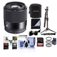 Adorama Sigma 30mm f/1.4 DC DN Contemp Lens for Canon EF-M mount Cameras W/Free ACC KIT 302971 B