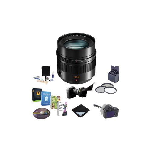  Adorama Panasonic Lumix G Leica DG Nocticron 42.5mm f/1.2 Asph. POWER OIS Lens w/Bundle H-NS043 NK