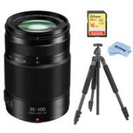 Adorama Panasonic Lumix G X Vario 35-100mm f/2.8 II POWER OIS Lens With Tripod/16GB Card H-HSA35100 T