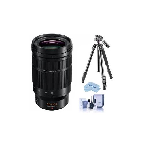  Adorama Panasonic Lumix G Leica DG Elmarit 50-200mm F/2.8-4 Power OIS Lens With Tripod H-ES50200 T