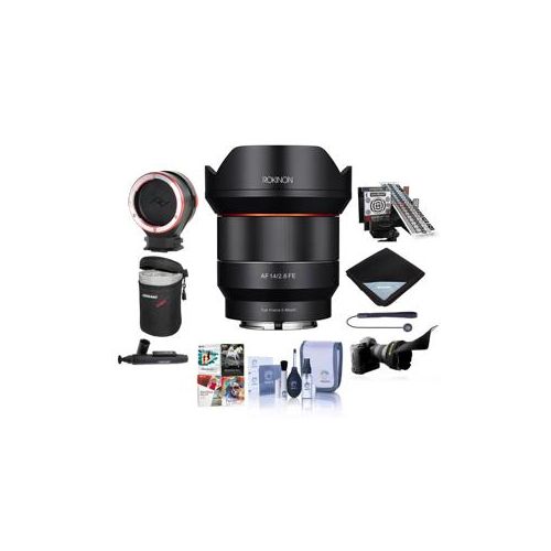  Adorama Rokinon 14mm F2.8 AF WA Full Frame AF Lens for Sony E Mount W/PREMIUM Acc Bundle IO14AF-E B