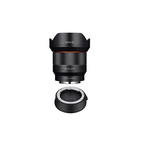  Adorama Rokinon 14mm F2.8 WA Full Frame AF Lens for Sony E Mount W/Rokinon Lens Station IO14AF-E L