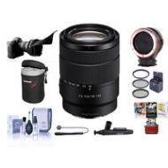 Adorama Sony 18-135mm f/3.5-5.6 OSS E-Mount Lens W/MAC Premium Accessory Bundle SEL18135 M