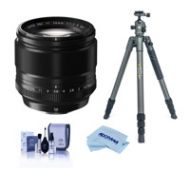 Adorama Fujifilm XF 56mm (85mm) F/1.2 Lens W/Vanguard VEO 2 264AB 4-Section Tripod, More 16418649 T