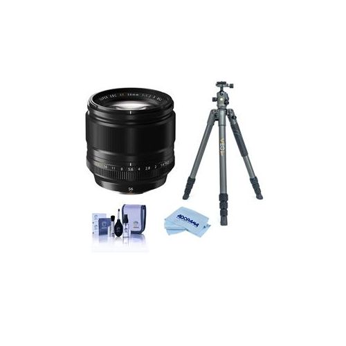  Adorama Fujifilm XF 56mm (85mm) F/1.2 Lens W/Vanguard VEO 2 264AB 4-Section Tripod, More 16418649 T