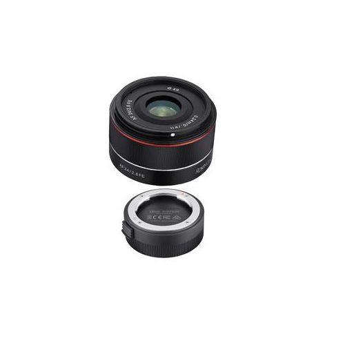  Adorama Rokinon 24mm F2.8 Full Frame Auto Focus Lens for Sony E W/Rokinon Lens Station IO24AF-E L