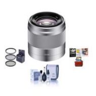 Adorama Sony E 50mm F/1.8 OSS E-Mount Camera Lens, Silver With FRee Mac Accessory Bundle SEL50F18 AM