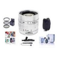 Adorama Mitakon Zhongyi 35mm f/0.95 Mark II Lens f/Fuji x Mirrorless Silver W/Free Acc MTK35M95M2FXSI A