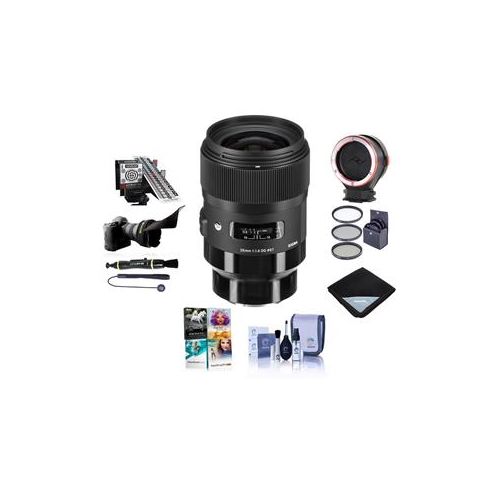  Adorama Sigma 35mm f/1.4 DG HSM ART Lens for Sony E-mount Cameras, Black W/Pro Acc Kit 340965 B