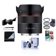 Adorama Samyang 18mm F2.8 Full Frame Auto Focus Lens for Sony E W/Free PC Accessory Kit SYIO18AF-A