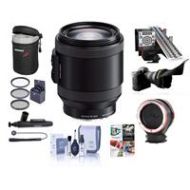 Adorama Sony E PZ 18-200mm F3.5-6.3 OSS E-Mount Lens, Black w/Accessory Bundle SELP18200 B