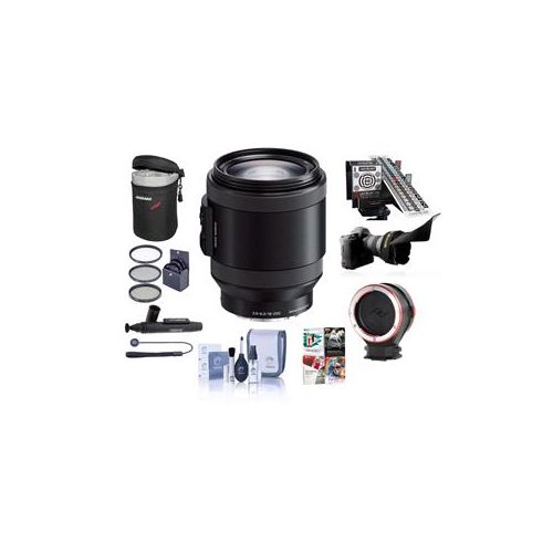  Adorama Sony E PZ 18-200mm F3.5-6.3 OSS E-Mount Lens, Black w/Accessory Bundle SELP18200 B