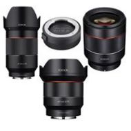 Adorama Rokinon 14mm F2.8 AF WA, 35mm f/1.4 AF Lens. 50mm f/1.4-16 FE Sony E W/Lens Stat IO14AF-E 35 50 L