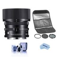 Adorama Sigma 45mm f/2.8 DG DN Contemporary Lens for Sony E-Mount With Hoya Filter Kit 360965 F