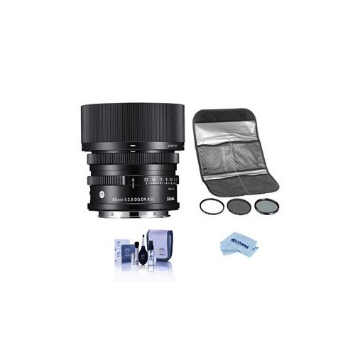  Adorama Sigma 45mm f/2.8 DG DN Contemporary Lens for Sony E-Mount With Hoya Filter Kit 360965 F