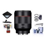 Adorama Samyang Auto Focus 50mm f/1.4-16 FE Lens for Sony E-Mount W/Free Mac Acc Bundle SYIO50AF-E AM