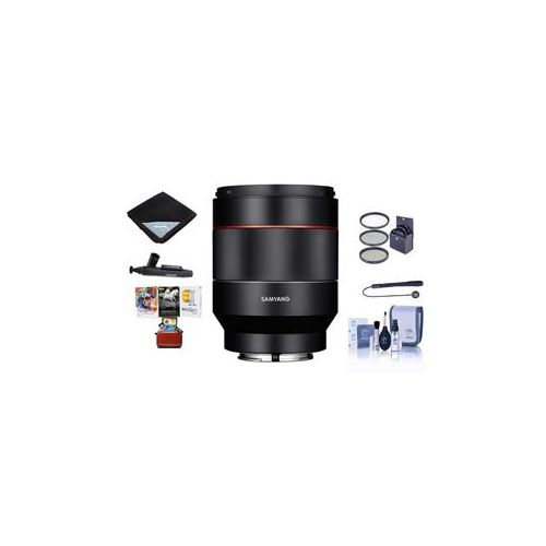  Adorama Samyang Auto Focus 50mm f/1.4-16 FE Lens for Sony E-Mount W/Free Mac Acc Bundle SYIO50AF-E AM