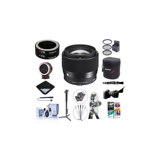  Adorama Sigma 56mm f/1.4 DCDN Contemporary Lens f/Sony E-mount Cameras W/Premium ACC Kit 351965 B