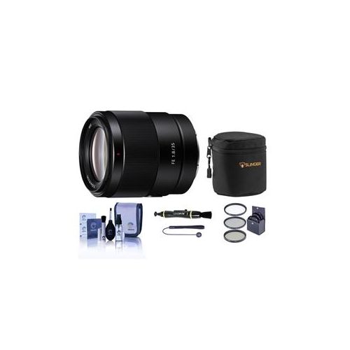  Adorama Sony FE 35mm f/1.8 E-Mount Full Frame Lens - With Free PC Accessory Bundle SEL35F18F A