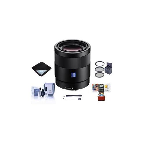  Adorama Sony Sonnar T* FE 55mm F1.8 ZA E-Mount Lens w/Free Accessory Bundle SEL55F18Z AM