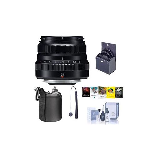  Adorama Fujifilm XF 35mm F/2 R WR Lens, Black With Free PC Accessory Bundle 16481878 A