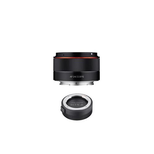  Adorama Samyang 24mm F2.8 Full Frame Auto Focus Lens for Sony E W/Samyang Lens Station SYIO24AF-E LS