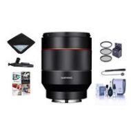 Adorama Samyang Auto Focus 50mm f/1.4-16 FE Lens for Sony E-Mount W/Free Pc Acc Bundle SYIO50AF-E A