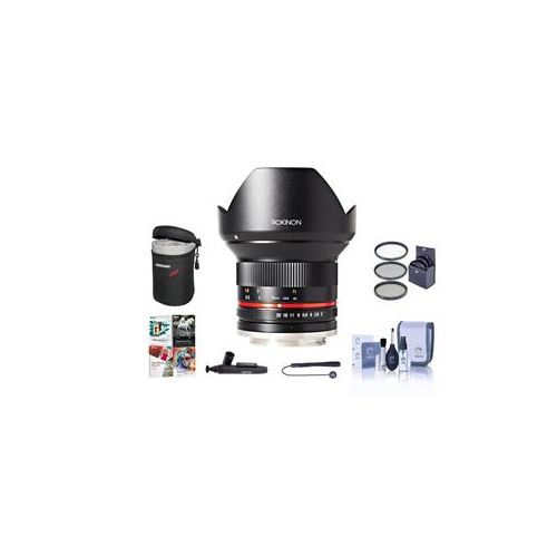  Adorama Rokinon 12mm f/2.0 NCS Lens for Canon M Mirrorless Camera W/Free PC Acc Bundle RK12M-M A