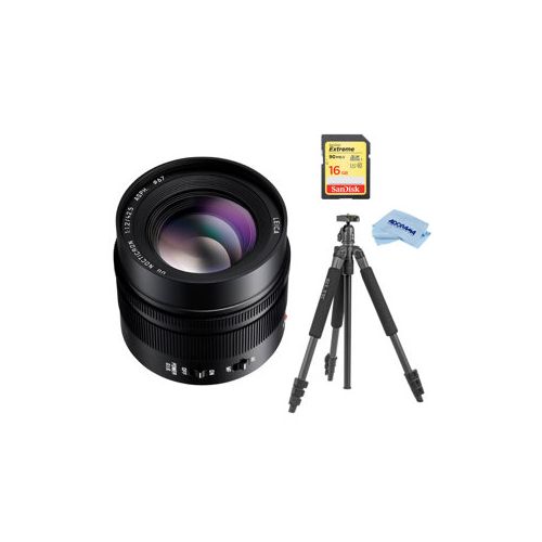  Adorama Panasonic Lumix G Leica DG Nocticron 42.5mm f/1.2 Asph POWER OIS Lens W/Tripod H-NS043 T