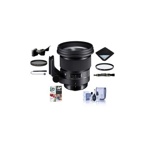  Adorama Sigma 105mm f/1.4 DG ART HSM Lens for Sony E-mount Cameras W/Free Acc Bundle 259965 A