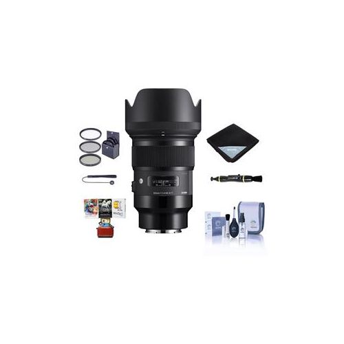  Adorama Sigma 50mm f/1.4 DG HSM ART Lens for Sony E-mount Cameras Black W/Free Acc Kit 311965 AM