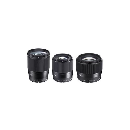  Adorama Sigma Bundle W/16mm, 30mm, and 56mm f/1.4 DC DN Contemporary Lenses for Sony E 402965 3056SOE
